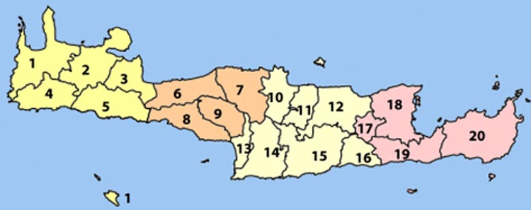 Επαρχίες της Κρήτης
